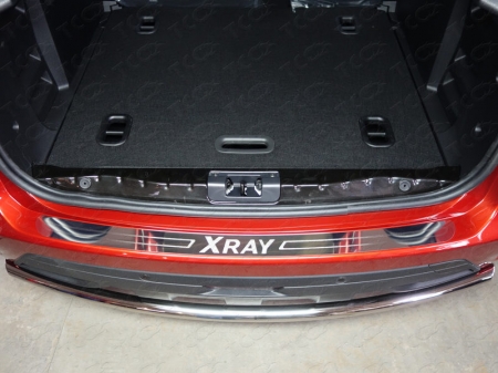 Lada XRAY(x-ray) 2016-Накладка на задний бампер (лист зеркальный надпись XRAY)	